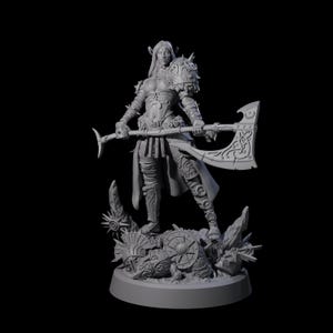 Moon Paladin Warrior Miniature for D&D, Dungeons and Dragons, Pathfinder and many other tabletop games