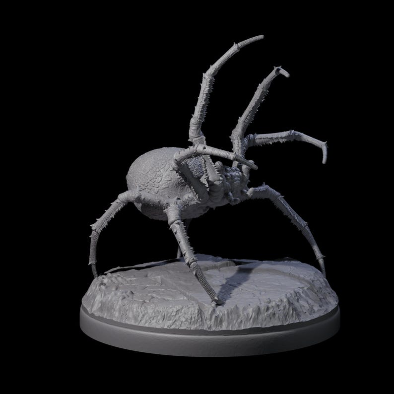 Six Skittering Cave Spiders Miniature for Dungeons and Dragons, Pathfinder or other TTRPGs