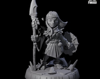 Galavanting Forest Halfling or Gnome Miniature E for D&D, Dungeons and Dragons, Pathfinder and many other tabletop games