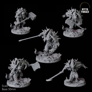 Five Gnoll Brute Miniatures for D&D, Dungeons and Dragons, Pathfinder and many other tabletop games