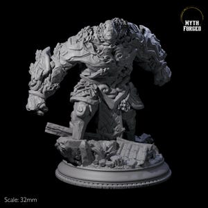 Hulking Jade Golem Miniature for D&D, Dungeons and Dragons, Pathfinder and many other tabletop games