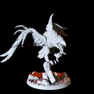 Giant Raven Miniature with optional rogue rider for D&D, Dungeons and Dragons, Pathfinder and many other tabletop games