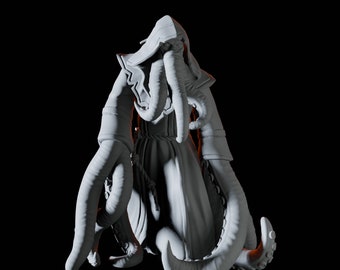 Mutant Cthulhu Cultist Miniature for D&D, Dungeons and Dragons, Pathfinder and many other tabletop games