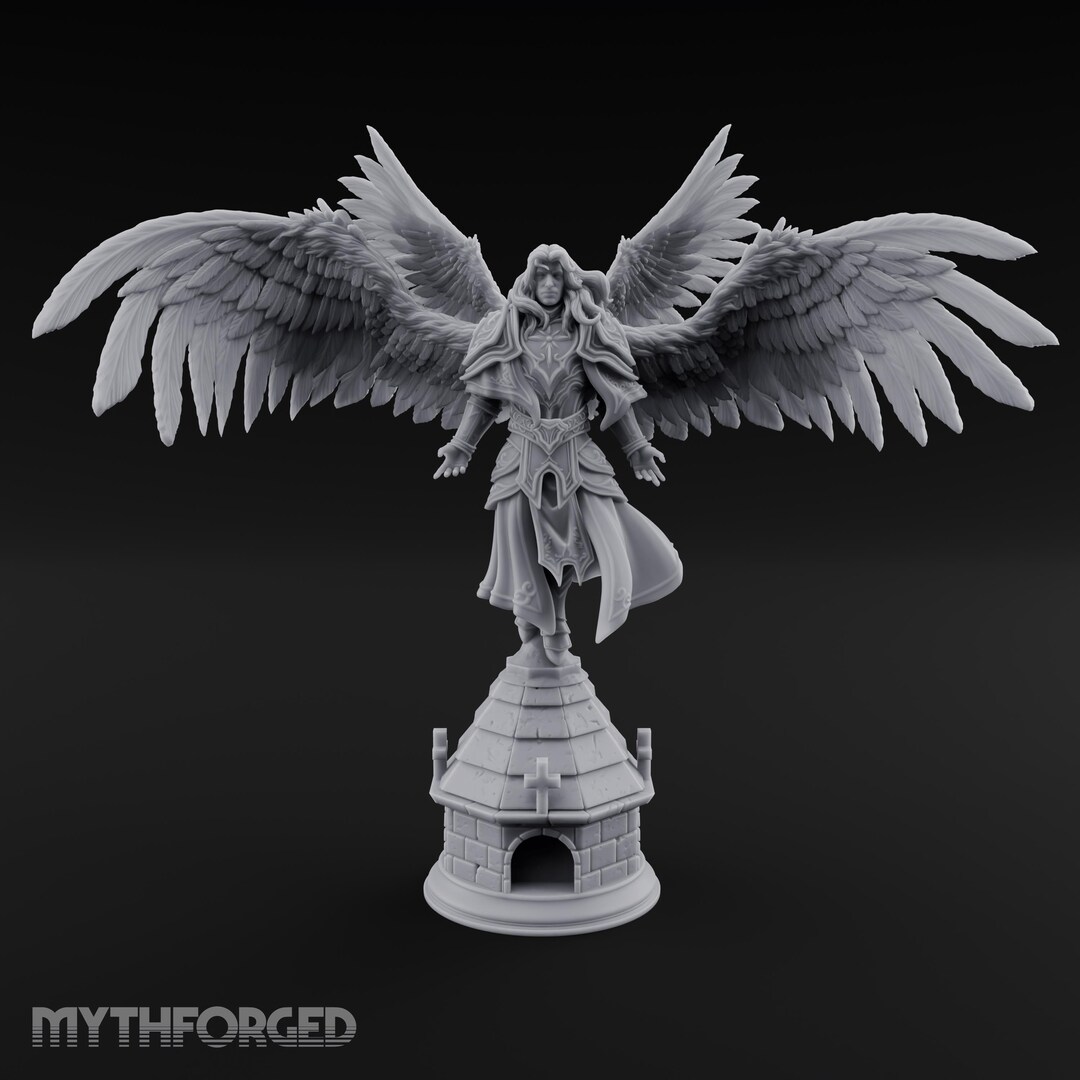 Sentinel Angel Surveying Angel Sentinel Miniature for D&D, Dungeons and Dragons ...