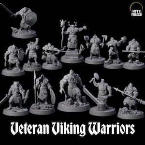 Miniatura Weteranów Wikingów do gier D&D, Dungeons and Dragons, Pathfinder i wielu innych gier planszowych