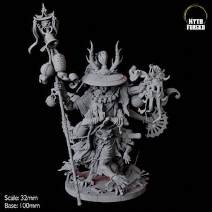 Gargantuan Japanese Taljjae Samurai Miniature for D&D, Dungeons and Dragons, Pathfinder and many other tabletop games