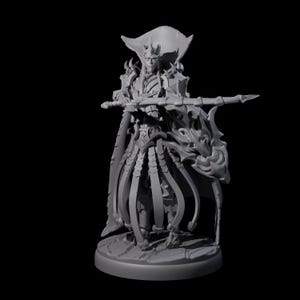 Royal Dark Elf Knight E Miniature for D&D, Dungeons and Dragons, Pathfinder and many other tabletop games