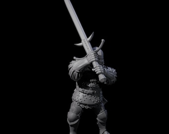 Miniatura Pious Knight B para D&D, Dungeons and Dragons, Pathfinder e muitos outros jogos de mesa
