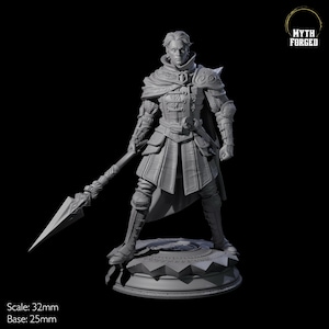 Slender Hunter Miniature for D&D, Dungeons and Dragons, Pathfinder and many other tabletop games