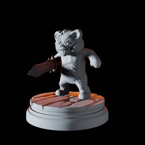 Animated Toy Bear Miniature for D&D, Dungeons and Dragons, Pathfinder and many other tabletop games