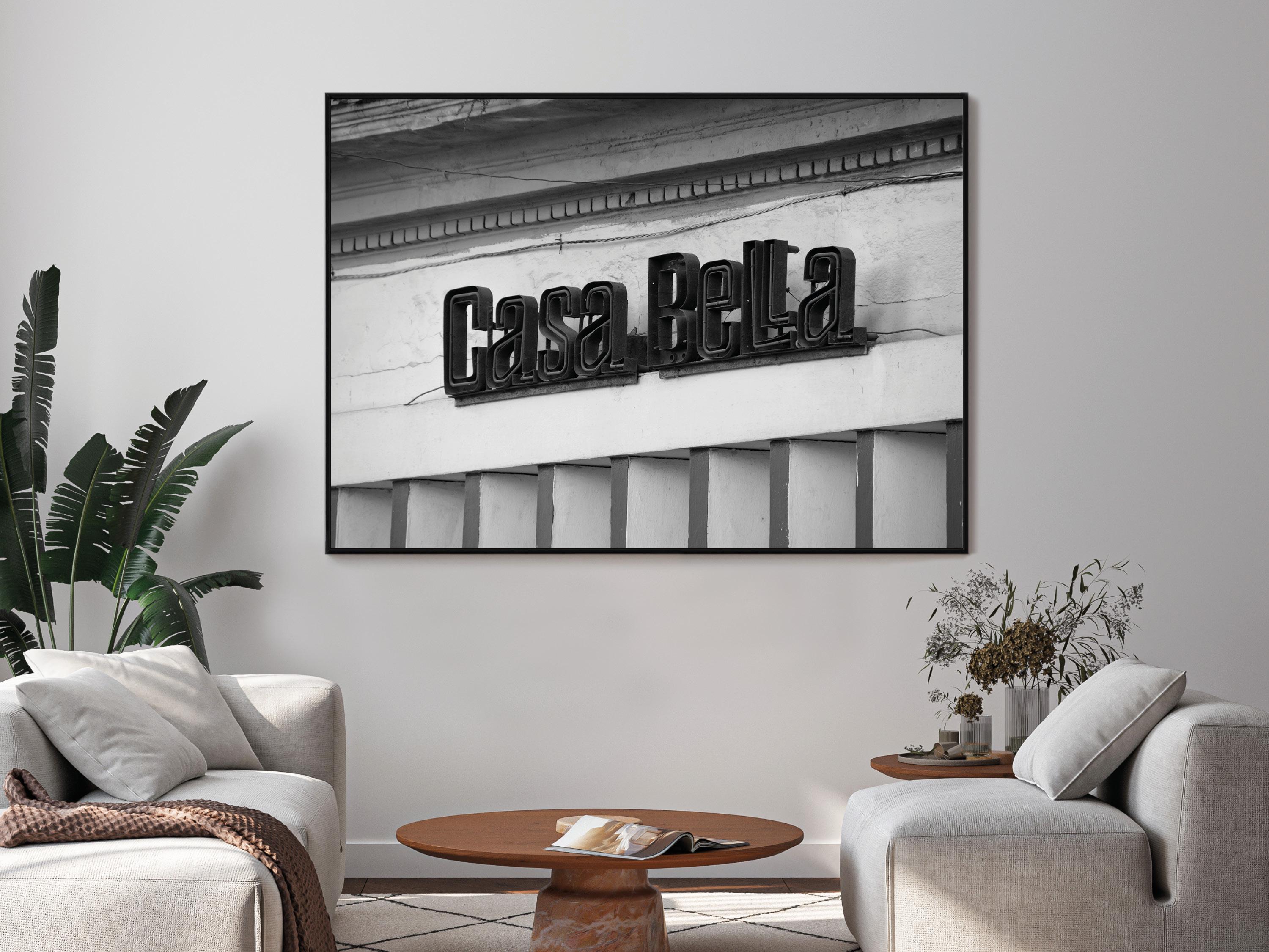 Photo of old neon sign, Cuba, Wall Art, Black and White Poster, Instant Download, Printable on Many Formats
