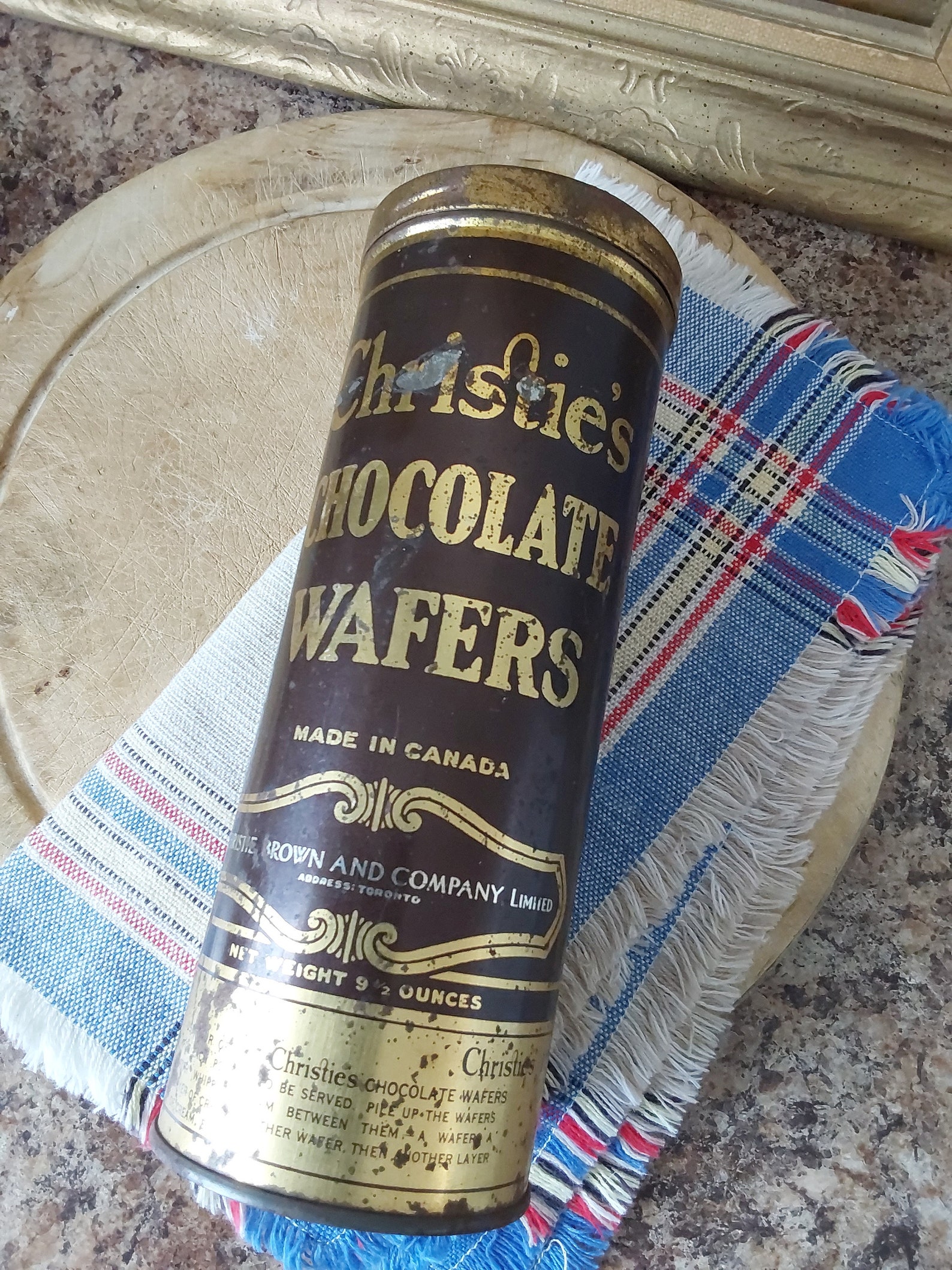 Christie's Chocolate Wafer Vintage Cookie Tin Etsy