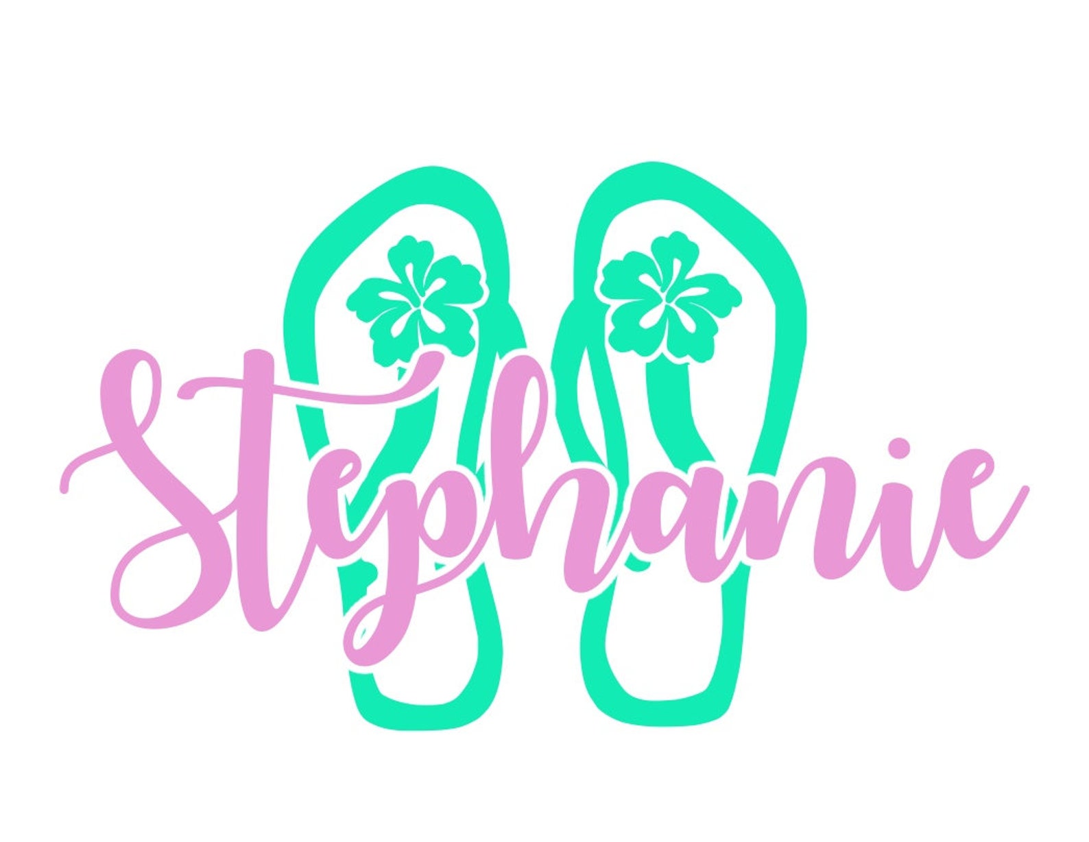 Flip Flop Name Decal. Choose Color and Size. Add Name. Perfect | Etsy
