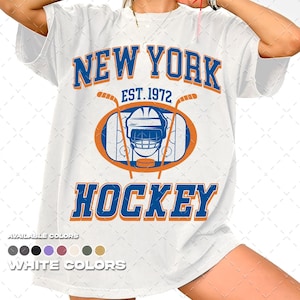 Maglietta New York Islanders, maglietta squadra di hockey, maglietta NHL, maglietta giorno partita, maglietta vintage New York Hockey Fan, maglietta unisex Comfort Colors