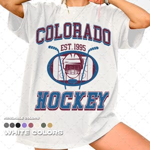 Colorado Avalanche T-Shirt, Hockey Team Shirt, NHL Shirt, Gameday T-Shirt, Vintage New York Hockey Fan Shirt, Comfort Colors Unisex T-Shirt