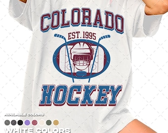 Colorado Avalanche T-Shirt, Hockey Team Shirt, NHL Shirt, Spieltag, Vintage New York Hockey Fan Shirt, Komfort Farben Unisex T-Shirt Tee LD