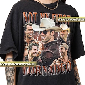 Not My First Tornadeo, Twisters Glen Powell Unisex Softstyle Vintage Shirt, Gift For Woman and Man Unisex T-Shirt