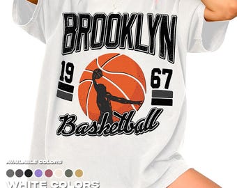 Brooklyn Basketball 90s Graphic Shirts, Brooklyn Fans Tee Gifts, Basketball Game Day Comfort Colors 1717 Unisex T-Shirt