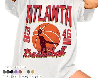 Atlanta Basketball 90s Graphic Shirts, Brooklyn Fans Tee Gifts, Basketball Game Day Comfort Colors 1717 Unisex T-Shirt