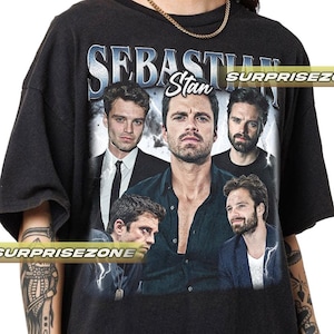 Sebastian Stan Amerikanischer Schauspieler Unisex Softstyle Vintage Shirt, Geschenk für Frau und Mann Unisex T-Shirt