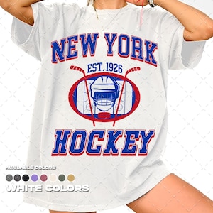 Maglietta New York Rangers, maglietta della squadra di hockey, maglietta NHL, maglietta del giorno della partita, maglietta vintage per tifosi di hockey New York, maglietta unisex Comfort Colors