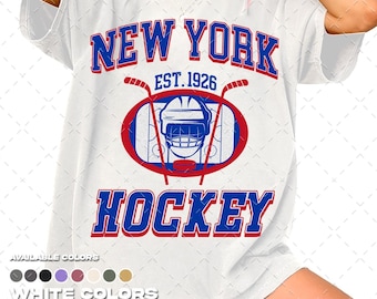 New York Rangers T-Shirt, Hockey Team Shirt, NHL Shirt, Gameday T-Shirt, Vintage New York Hockey Fan Shirt, Comfort Colors Unisex T-Shirt