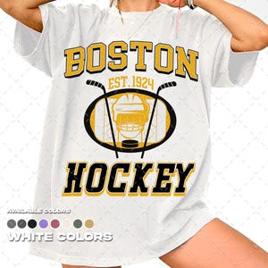 Boston Bruins 1924 T-Shirt, Hockey Team Shirt, NHL Shirt, Spieltag T-Shirt, Vintage New York Hockey Fan Shirt, Komfort Farben Unisex T-Shirt