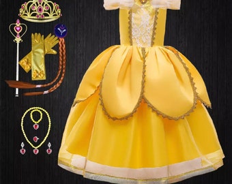 yellow ball gown belle
