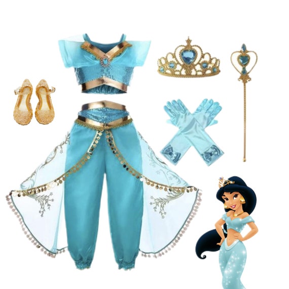 Disney Aladdin Inspired Jasmine Princess Costume Set Birthday | Etsy
