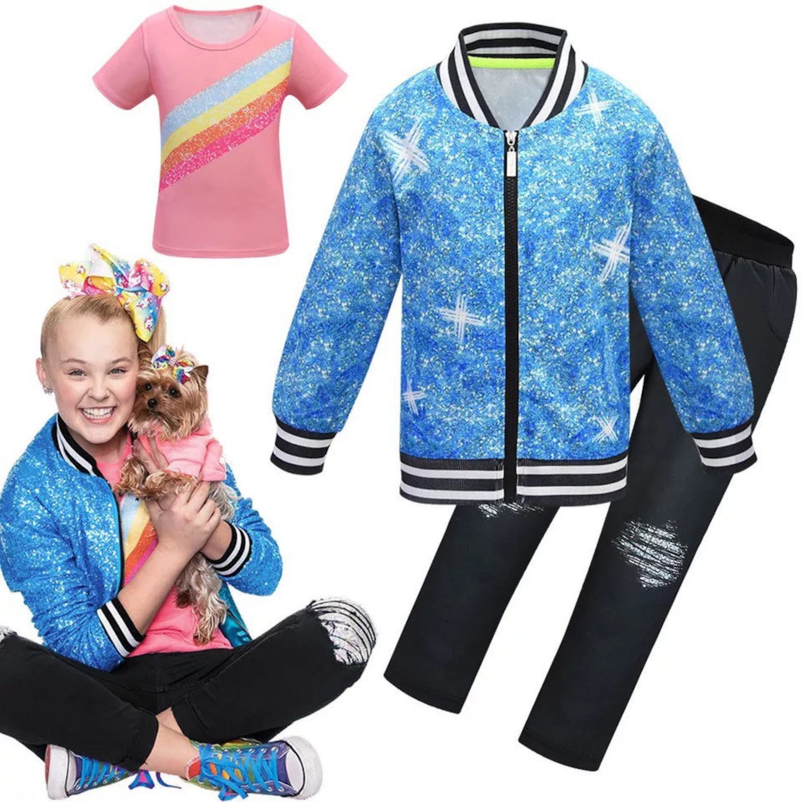 JoJo Siwa Girls Costume Dancer Track Suit Outfit Costume For | Etsy