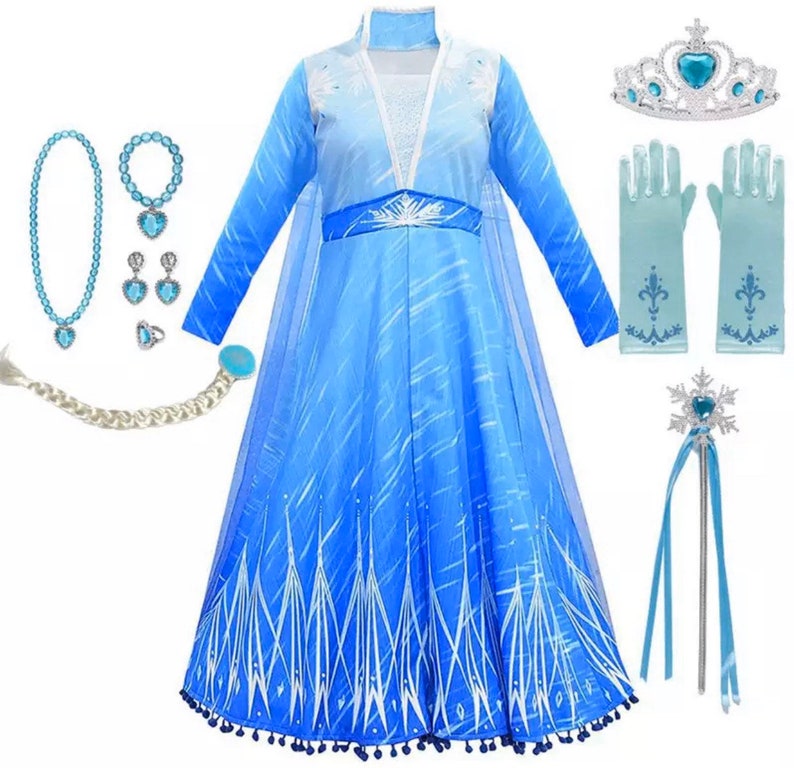 elsa snow dress