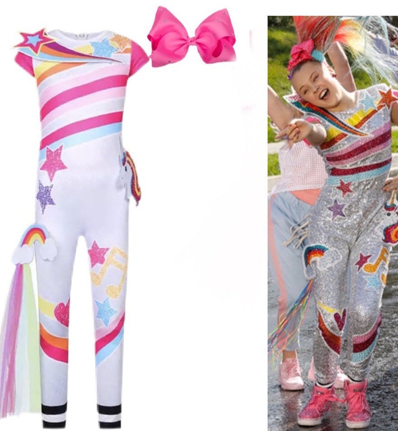 JoJo Siwa Inspired Unicorn Dream Tour Costume For Girls Etsy