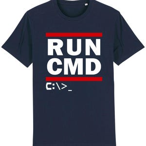 Run cmd t-shirt funny computer programmer geek nerd code developer gift idea