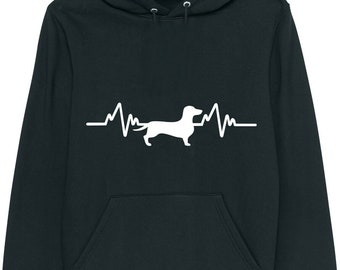 Heartbeat dachshund sausage dog puppy owner hoodie