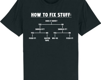 How to fix stuff t-shirt funny diy man diy engineer builder