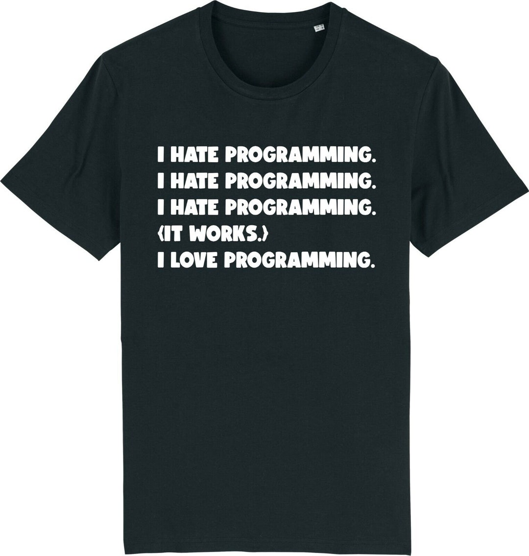 I Hate Programming Funny Computer Programmer Coding Pc It Gift T-shirt ...