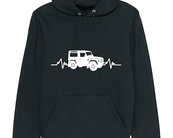 Heartbeat 4x4 land off roader rover driver off road hoodie