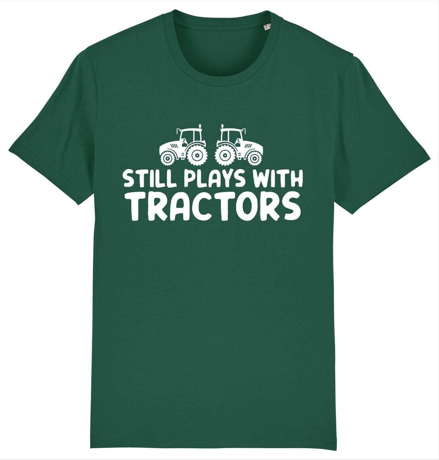 Buzz Shirts 'Still Plays With Tractors' Men's T-Shirt - Organic Cotton Farming Novelty Tee - View #2