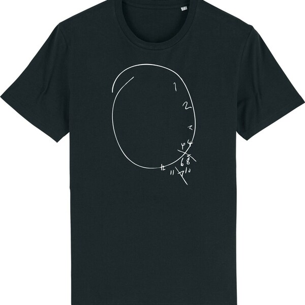 Hannibal lecter clock face drawing cult tv t-shirt