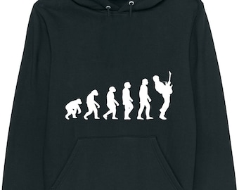 Evolution of guitarist guitar air rock metal music hoodie
