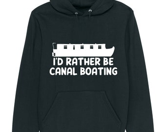 I'd rather be canal boating narrow boat barge captain hoodie