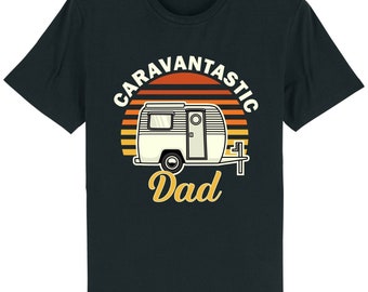 Caravantastic dad t-shirt caravan caravanning campervan birthday gift him