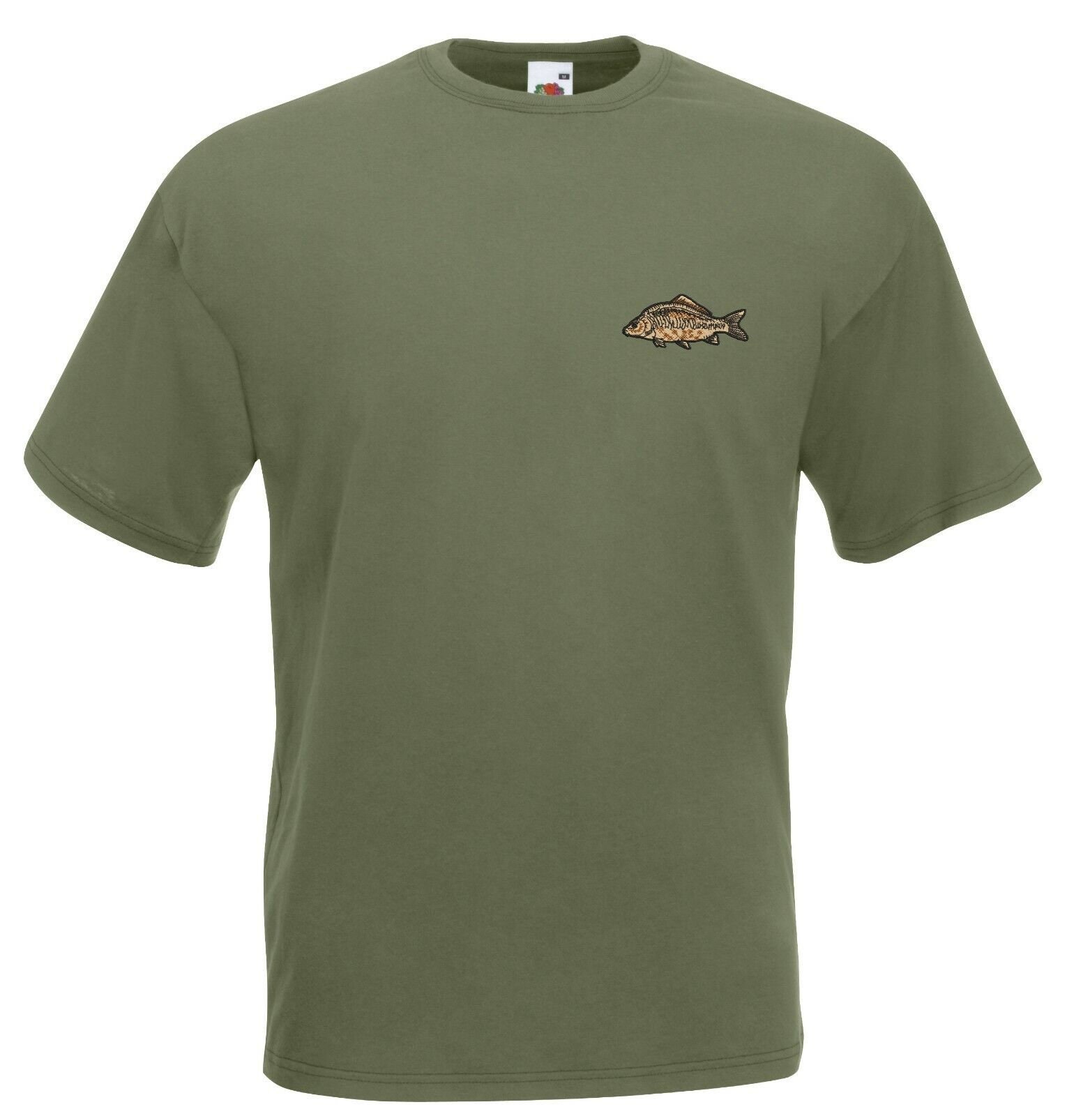 Carp Fishing Embroidered T-shirt Common/mirror/specimen Logo 