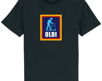 Oldi funny mens t-shirt joke birthday gift present idea for dad husband grandad