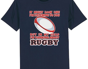 Thinking about rugby t-shirt funny joke rugby player gift idea for him dad son
