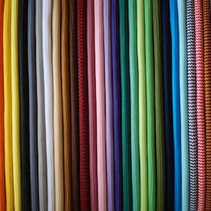 Buntes Textilcable (2 oder 3 Draht) - mehr als 70 Farben und Muster