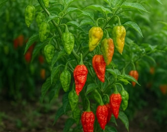 Semillas de pimiento fantasma 10 Bhut Jolokia pimiento súper picante Capsicum Chinses