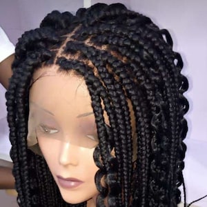 Boho Braid Wig, Braided Wigs, Braid Wig For Black Women, Braid Wig, Box Braid Wig, Lace Front Wig, Braid With Curls