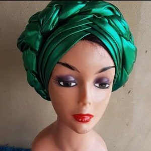 Turbante africano, turbante trenzado, envoltura de cabeza africana para mujeres, diadema africana, gorra de turbante, sombrero de quimioterapia, sombrero de alopecia