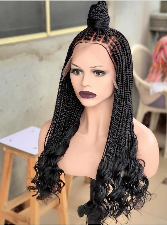 Knotless Braid Box Braid Wig Lace Front Wig Braids Wig Etsy